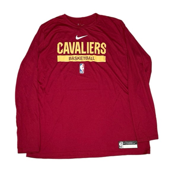 Men's‎ Nike Cleveland Cavaliers NBA Dri-Fit Long Sleeve Shooting Shirt XXLT NWT - Picture 1 of 4